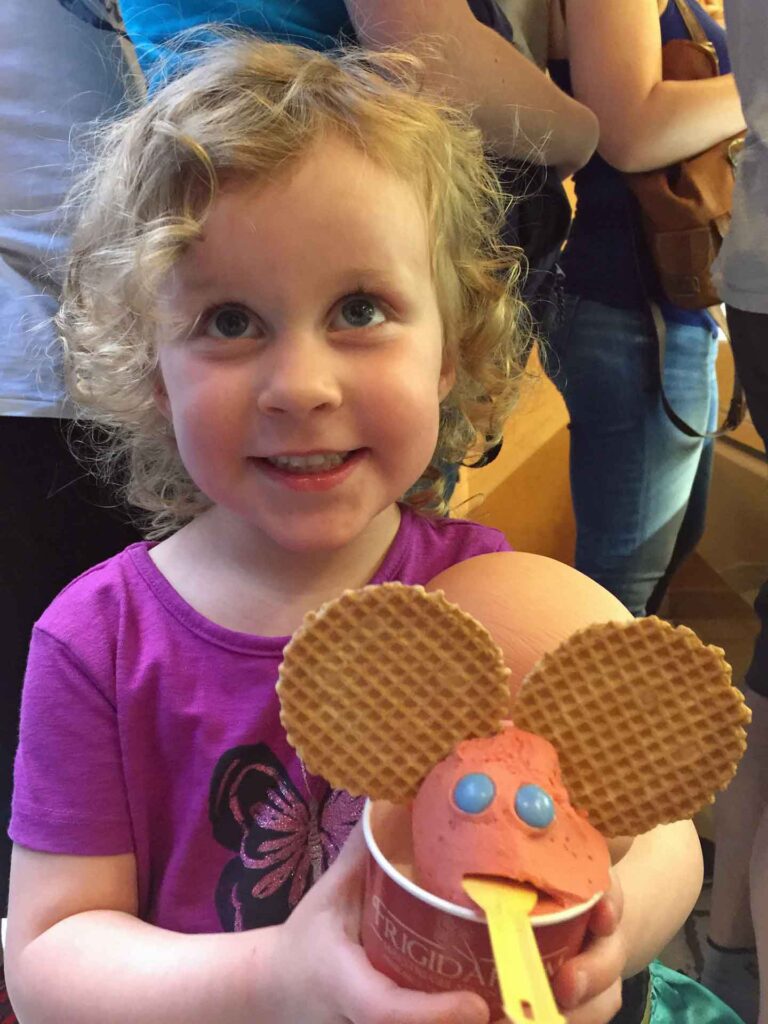 Our toddler loved her special gelato she got at our favorite gelato place in Rome