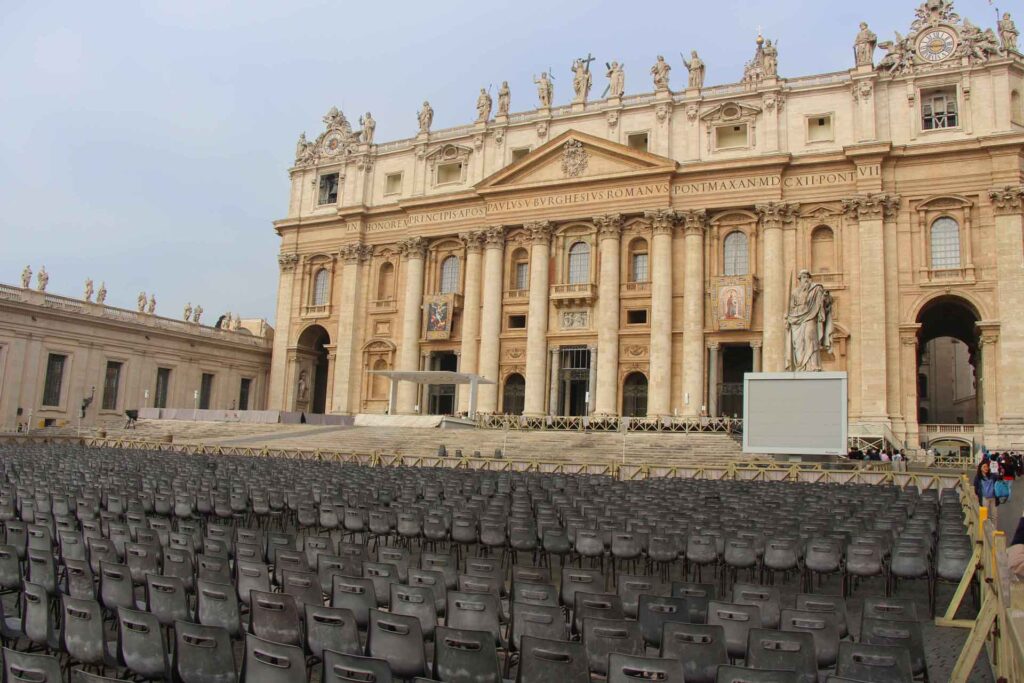 Visiting the Vatican during Easter is interesting as you get to see the preparations for the papal Easter Mass at St. Peters Basillica