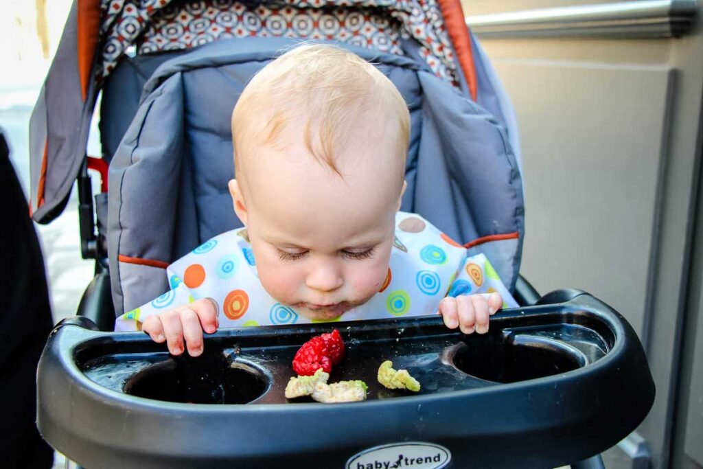 feeding baby solids on the go