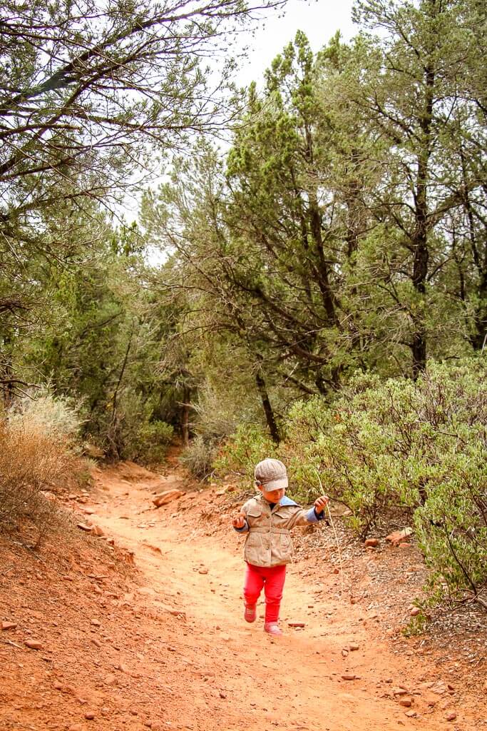 the Fay Canyon Trail an easy hiking trail in Sedona with toddlers
