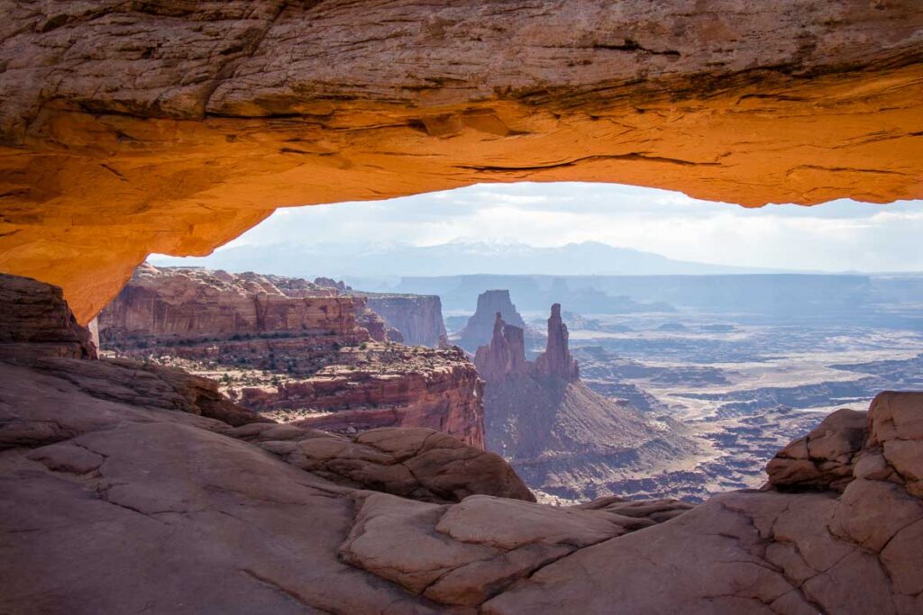 Mesa Arch is easy hike in Canyonlands NP