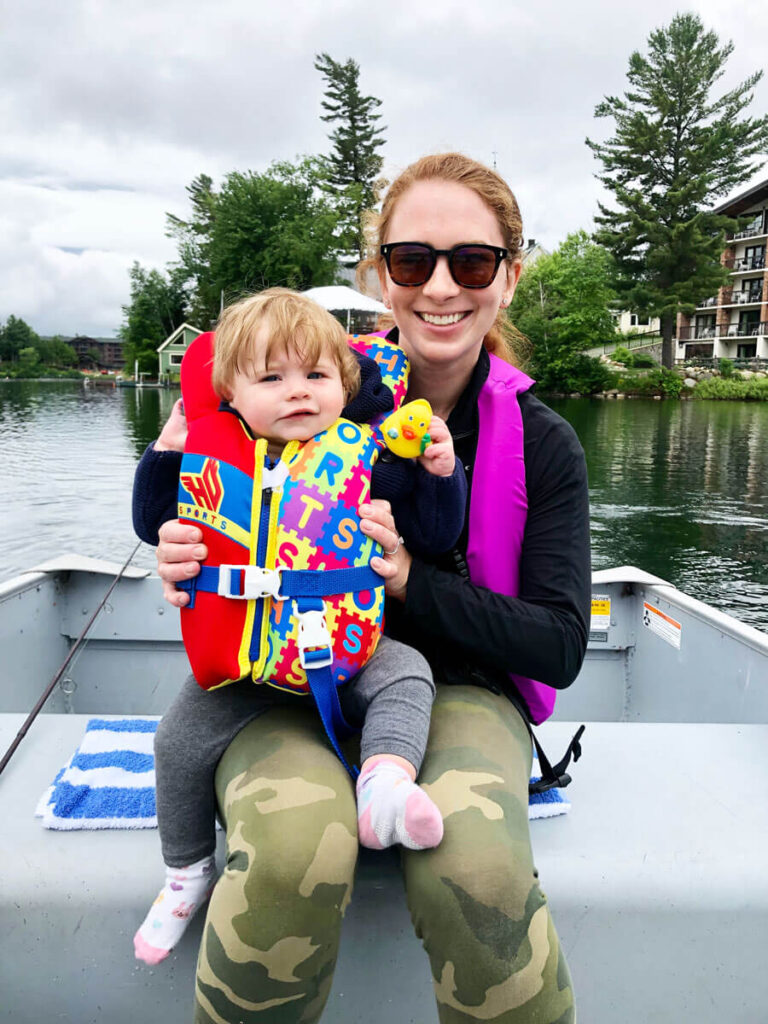 Row Boat on Mirror Lake - best things to do with a baby in Lake Placid