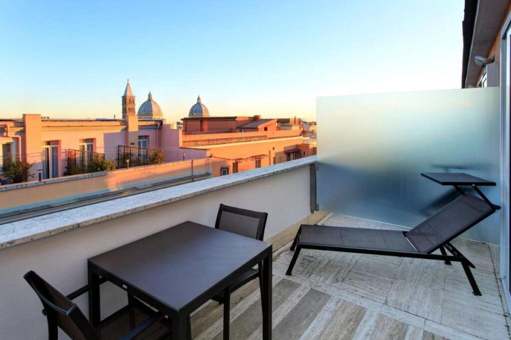 when traveling to Rome with a baby, look for a Rome hotel room with a balcony