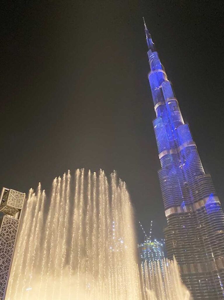 Fountains in Dubai - fun things to do in Dubai with a Toddler