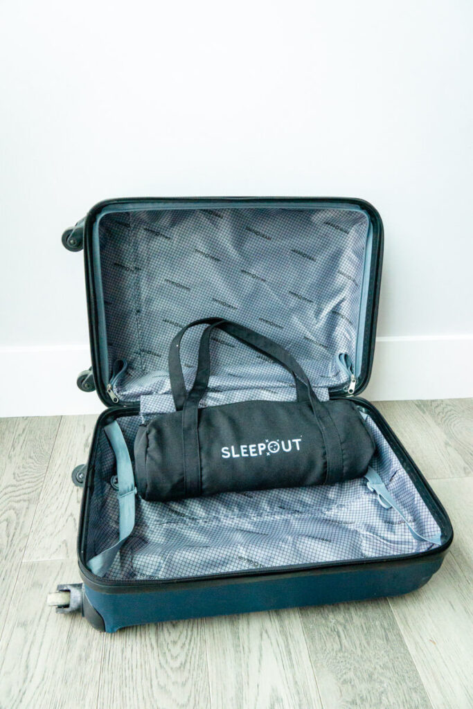 Sleepout curtains fit perfectly in our carry-on suitcase