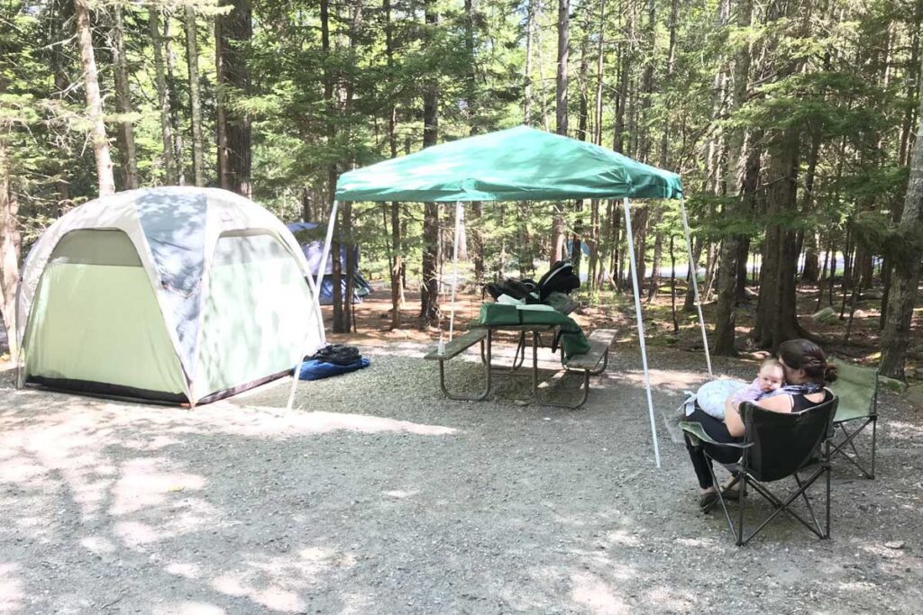 Camping with Infant Acadia NP