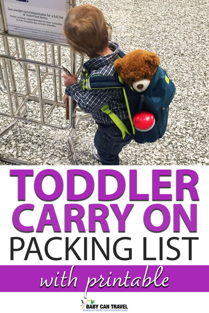 Toddler Carry On Packing List