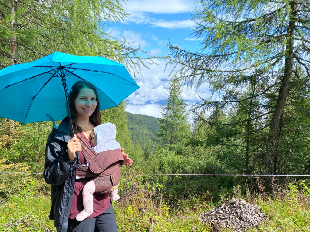 hiking with baby around Innsbruck Austria