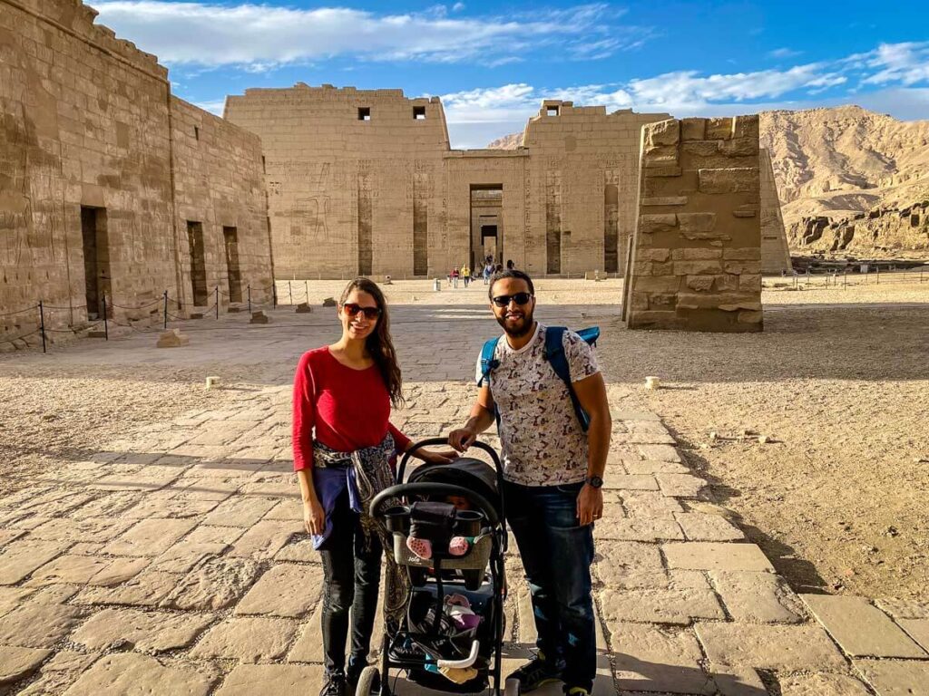 Medinet Habu - Egypt with baby