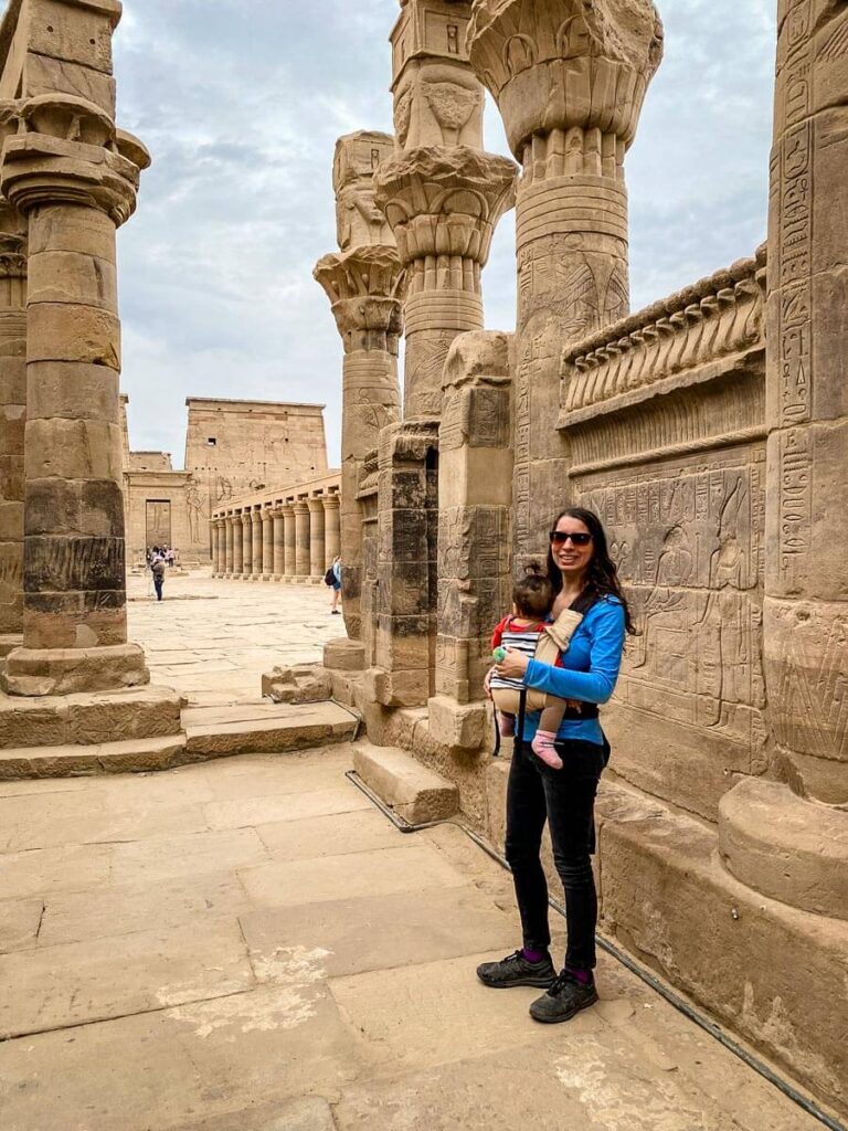 Philae Temple in Aswan - Egypt with Baby (2)