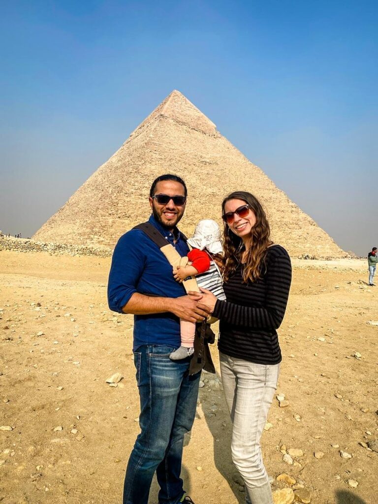 Pyramids in Egypt with baby (1)