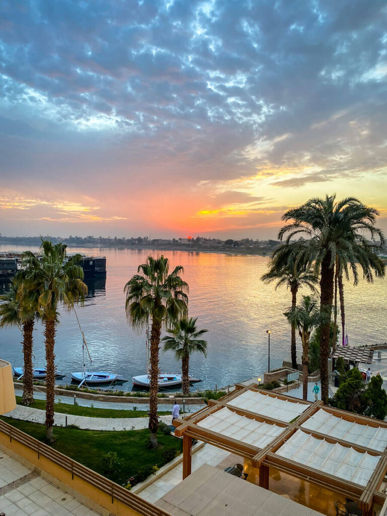 Sunset at the Nile - Luxor with a Baby