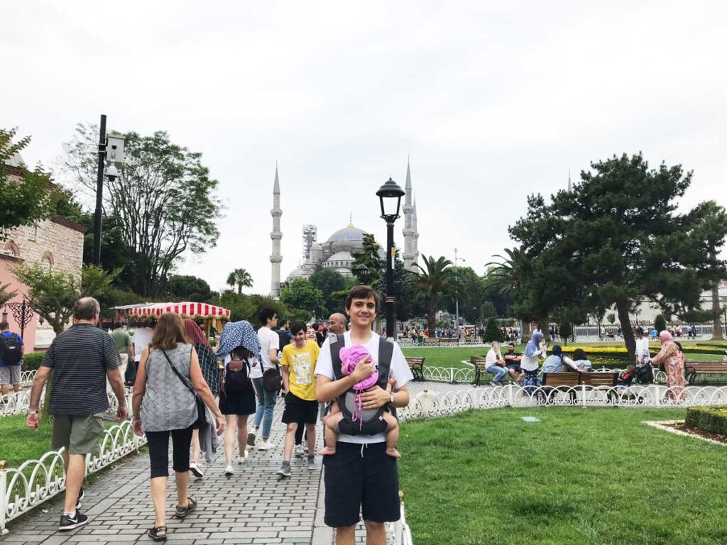 Blue Mosque with a Baby