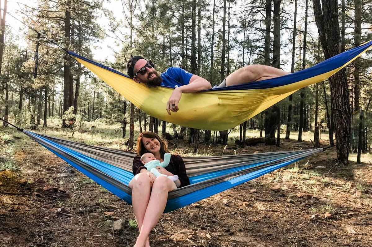 tent camping with a baby