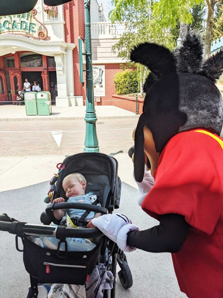 Baby in Stroller at Disneyland Paris