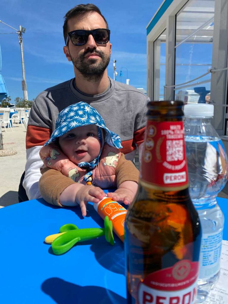 Lunch at the beach in Italy