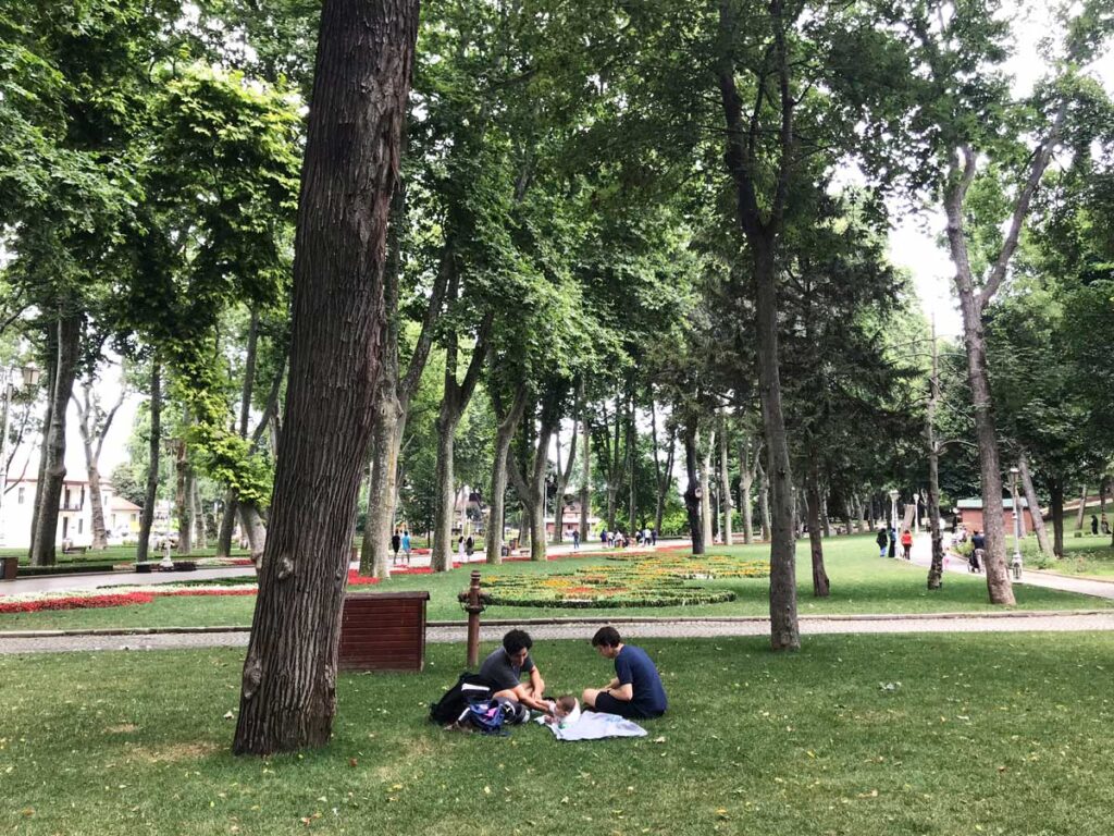 Park in Istanbul with a Baby