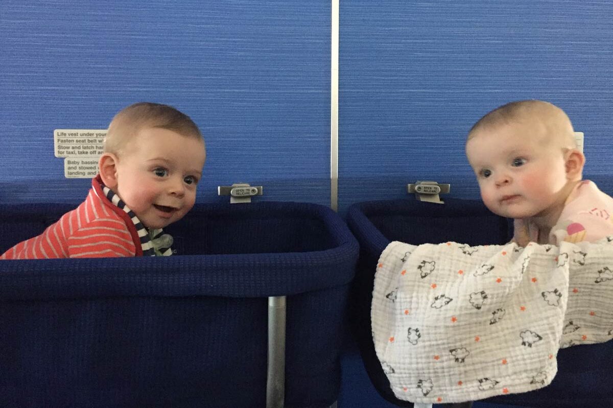 flying with twin babies