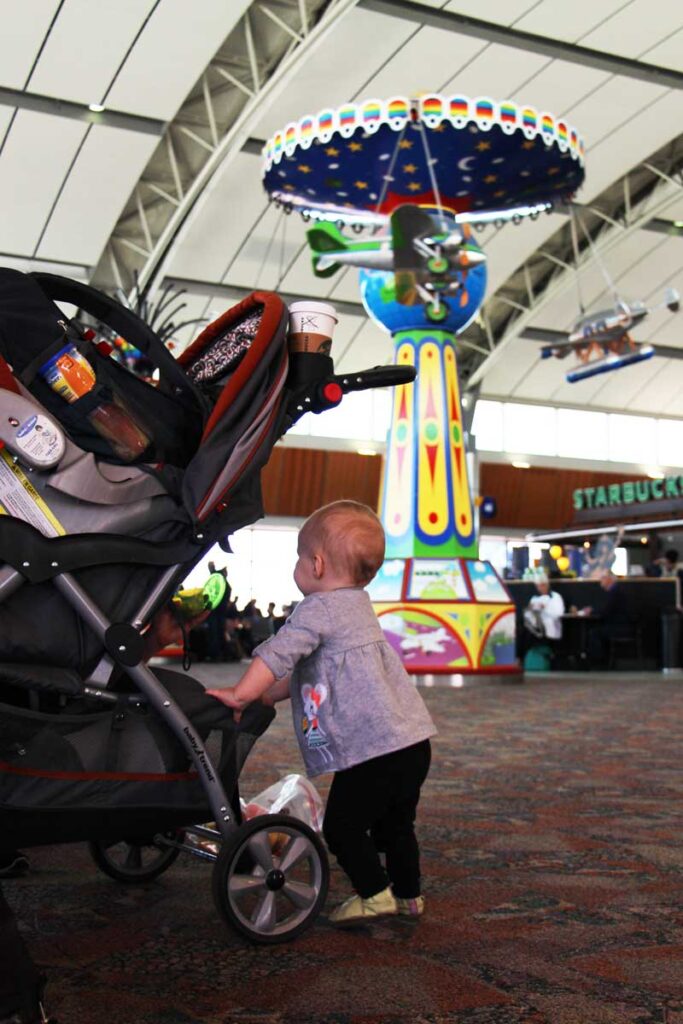 flying with stroller and car seat