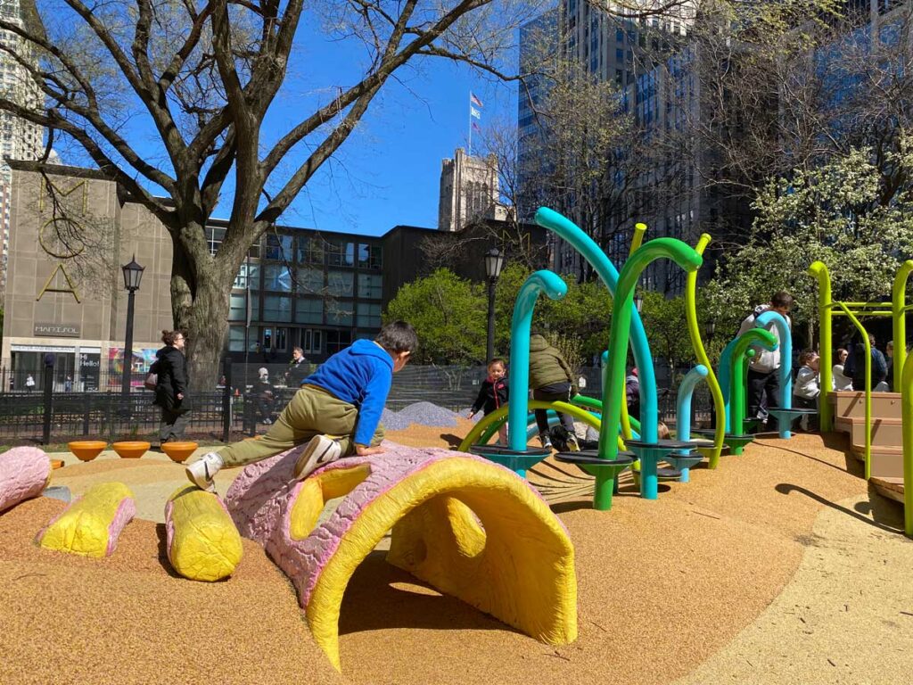 toddler on playground in Chicago