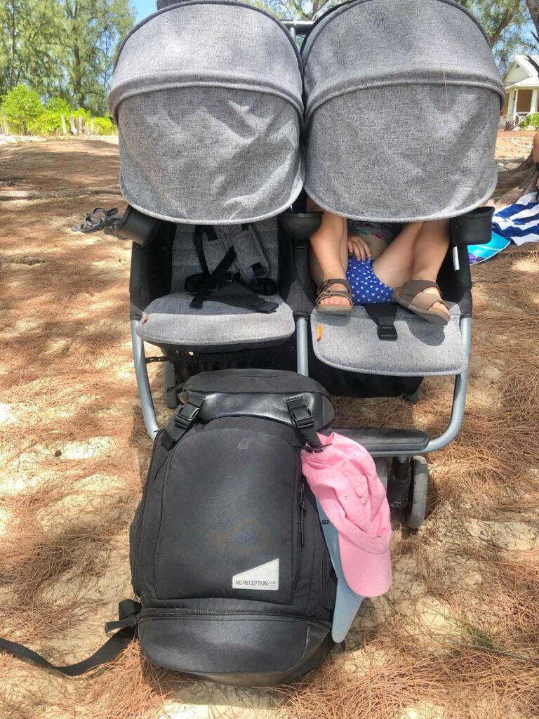 showing large canopies on Zoe Twin+ Stroller - Review