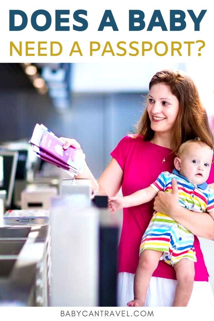 woman holding baby and passports