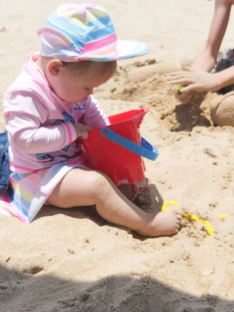 toddler at Cape Town Beach