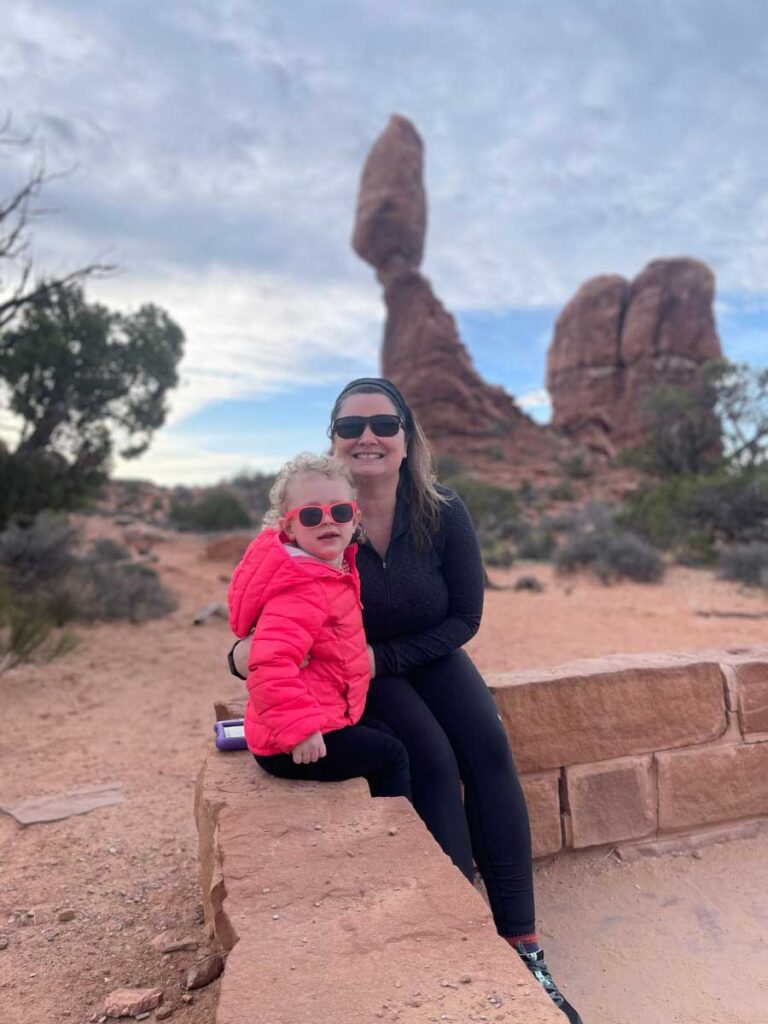 Balance Rock - Arches National Park with a Toddler