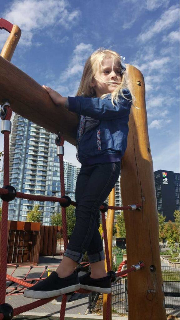 East Village Park Calgary with toddlers