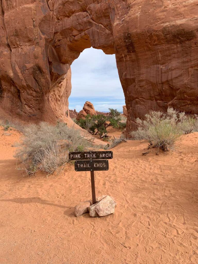 Pine Tree Arch Trail - toddler friendly hikes in Arches National Park