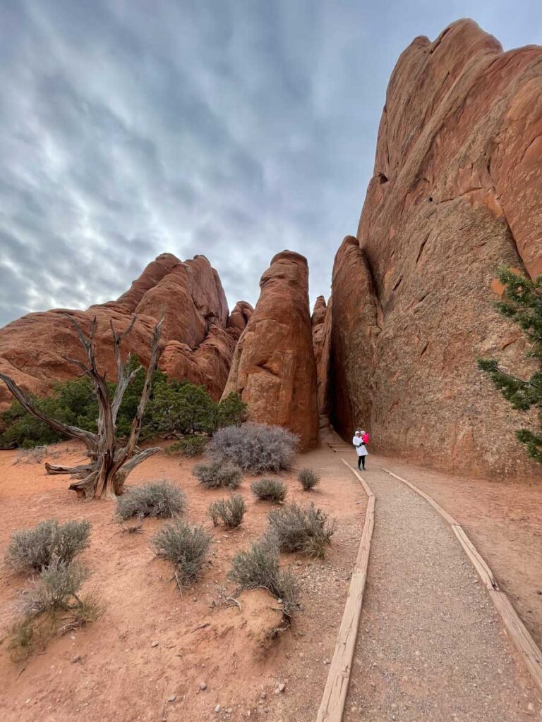 Sand Dune Arch Trail with a toddler in Arches National Park