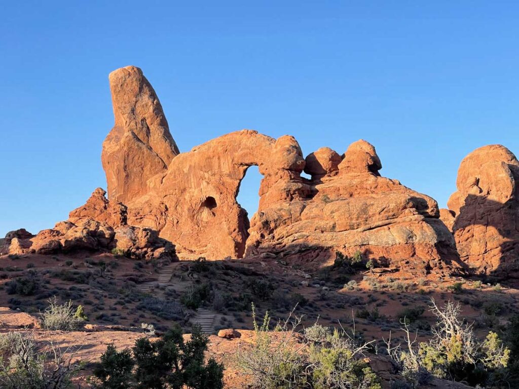 Windows Trail in Arches NP with a toddler