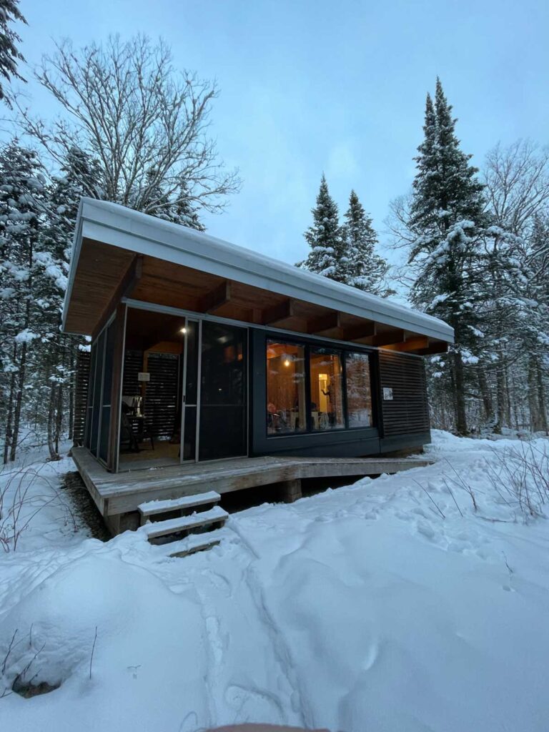 Outside of Cabin in Jacques Cartier National Park