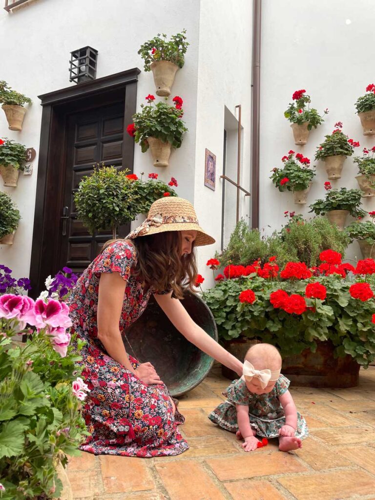 mother and baby in Cordoba Spain