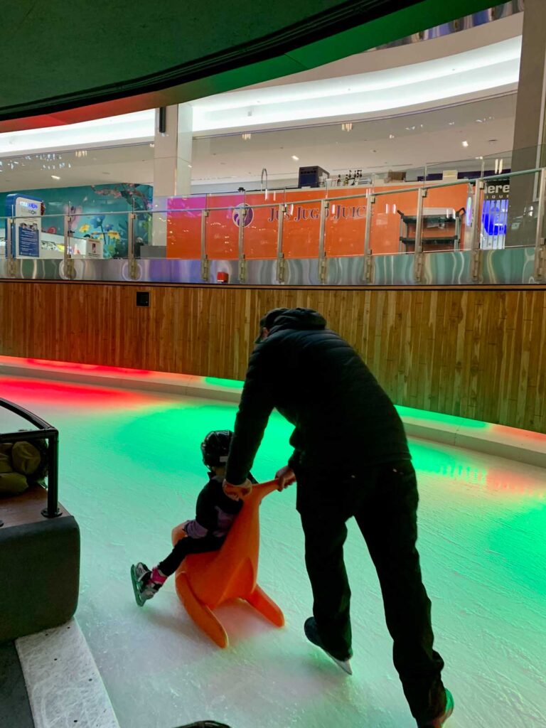 Toddler skating at Mega Park