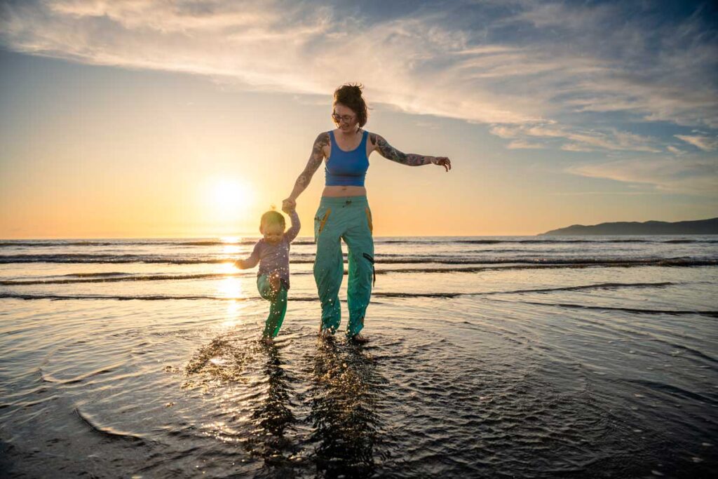 New Zealand Itinerary with Toddler - Raumati beach