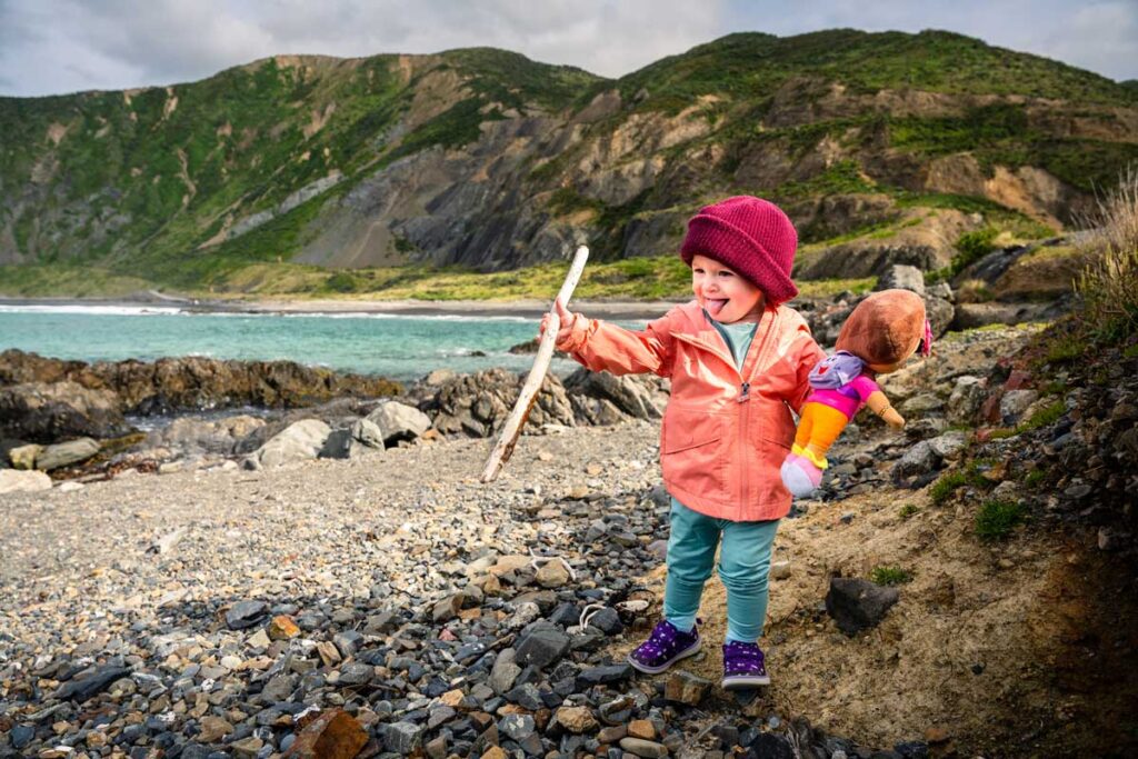 Owhiro Bay - places to visit with Toddlers New Zealand