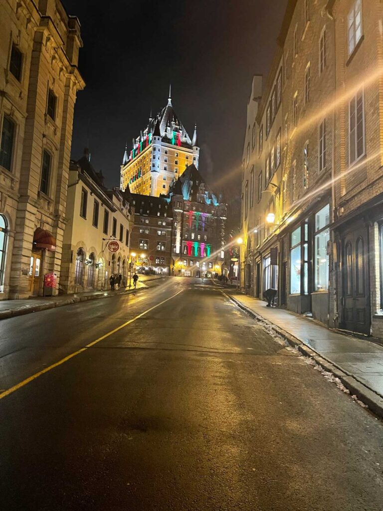 City view of Frontenac - Quebec City in winter