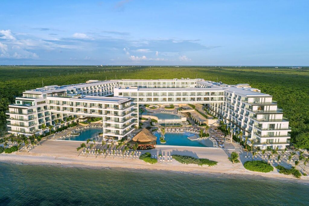 A beachfront location of the family-friendly Sensira Resort & Spa Riviera Maya.