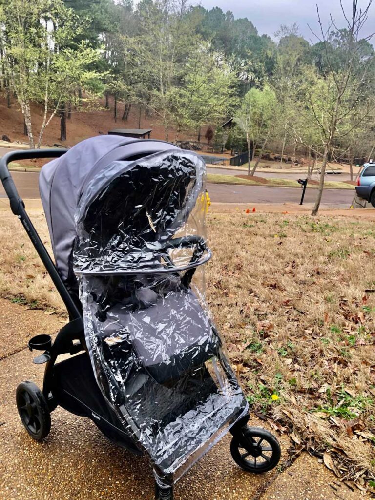 Rain cover on Inglesina Electa Stroller