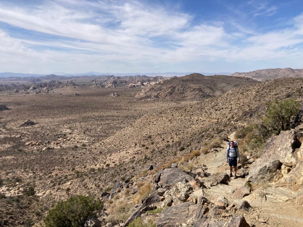 Ryan Mountain Hike in Joshua Tree National park with baby