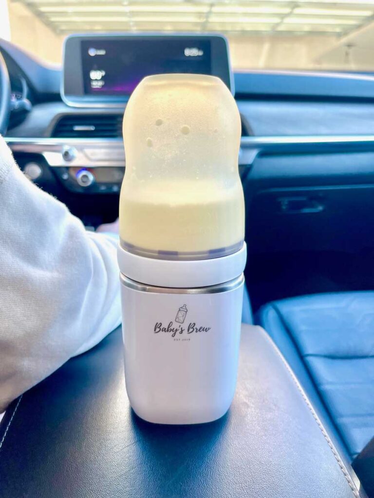 Baby's Brew Baby Bottle warmer in car