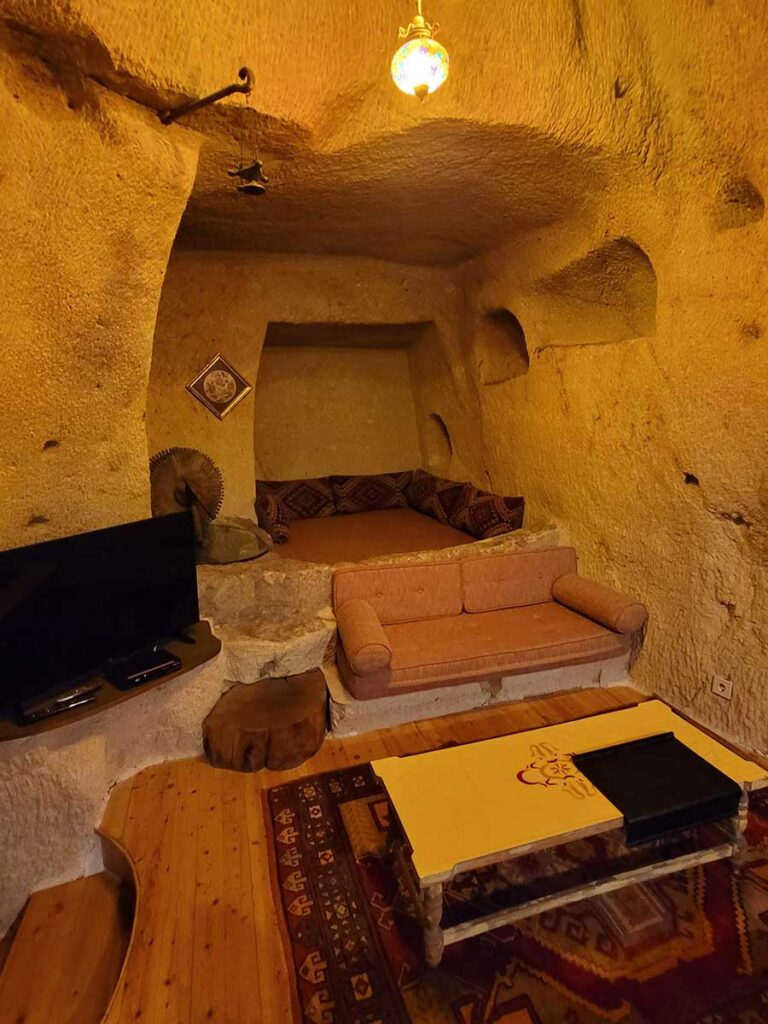 Cave Hotel in Cappadocia with a baby