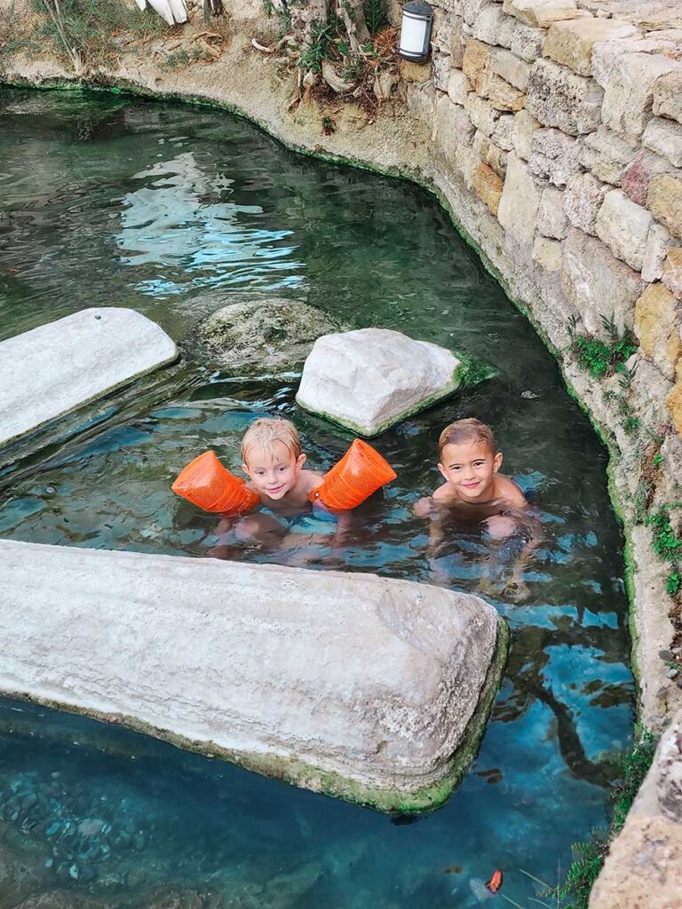 Cleopatras Pool - turkey with toddler