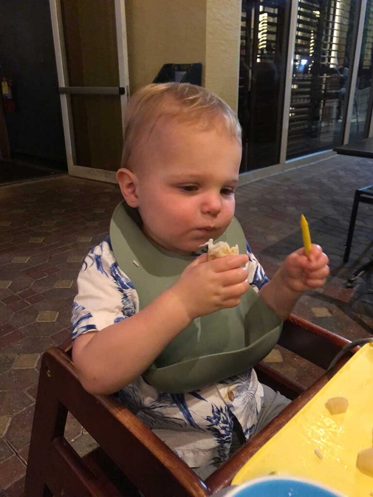 Eating at restaurant with toddlers