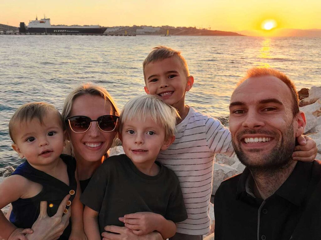 Family on Cesme Beach