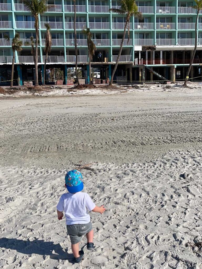 Fort Myers Beach with a toddler