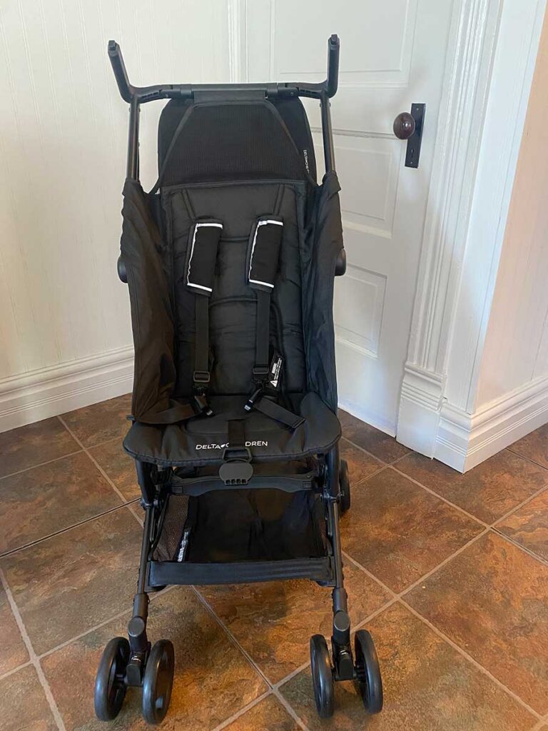 Front view of Delta Clutch stroller for travel