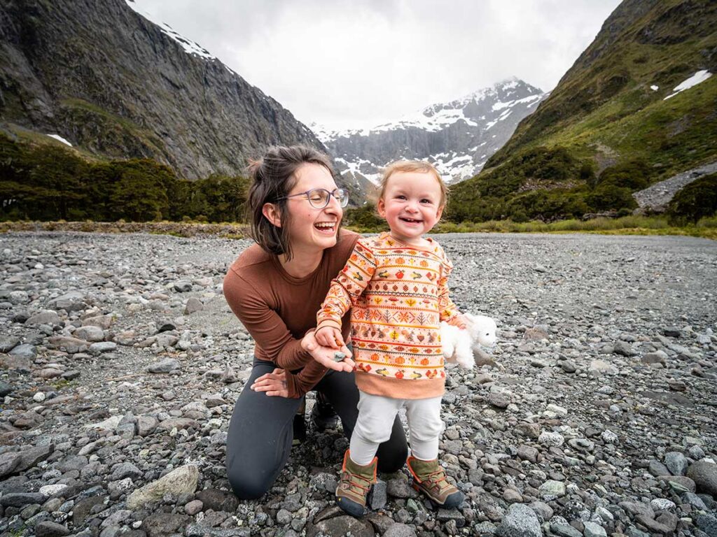 Gertrude Valley - toddler in New Zealand