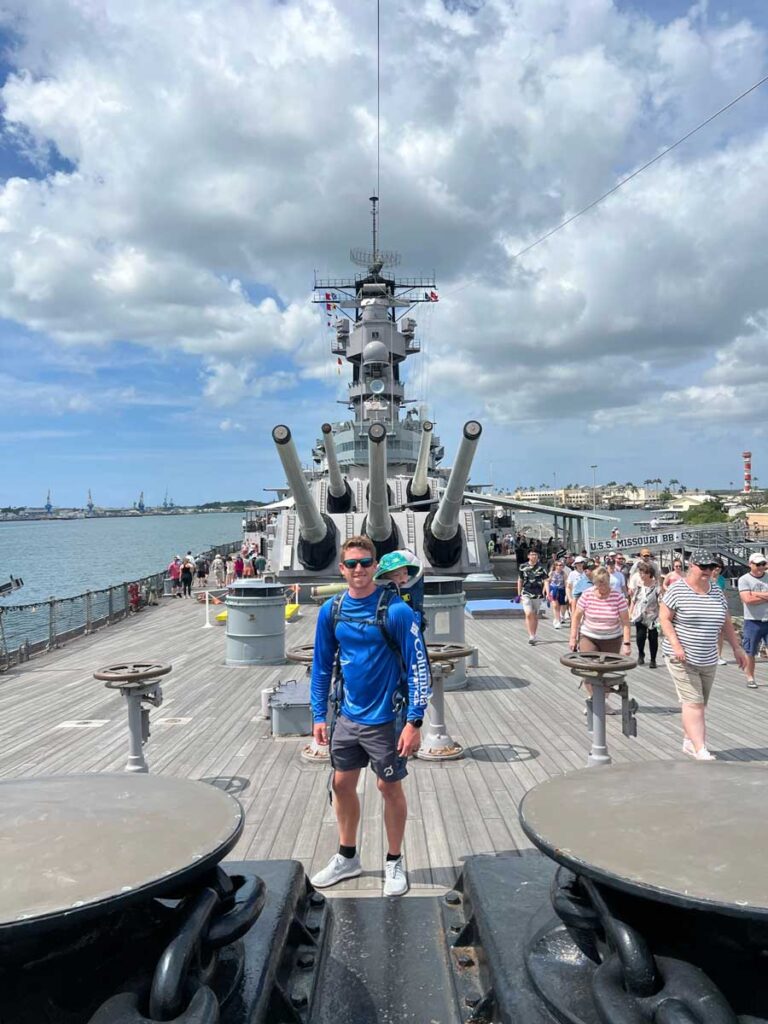 Pearl Harbor with toddler in Hawaii